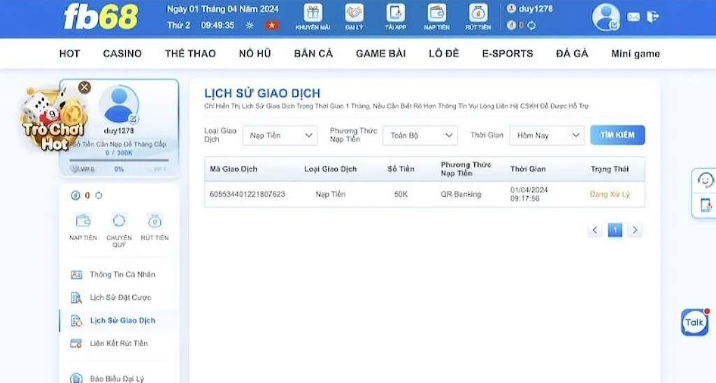 Các bước nạp tiền vào tài khoản qua hình thức ví điện tử